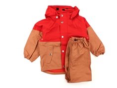 Liewood softshell Peter jacket and pants tuscany rose/apple red mix